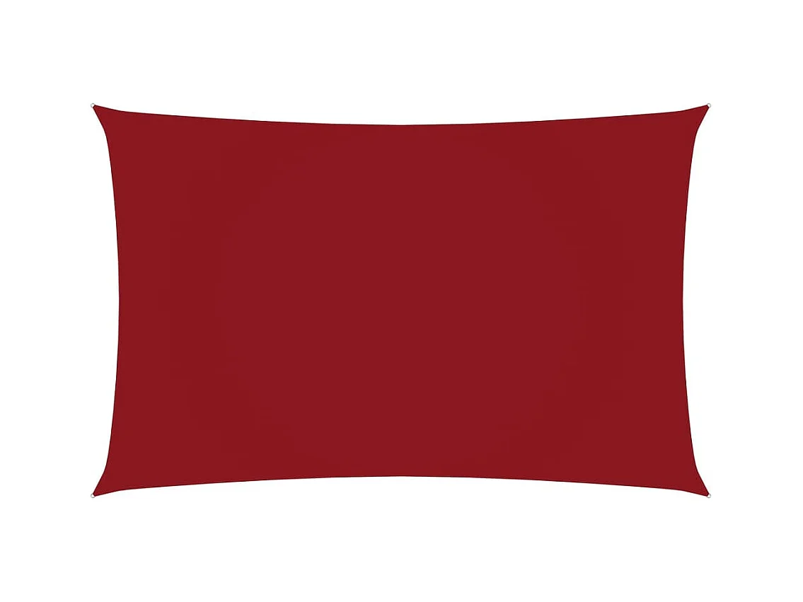 Voile de parasol Tissu Oxford rectangulaire 4x7 m Rouge