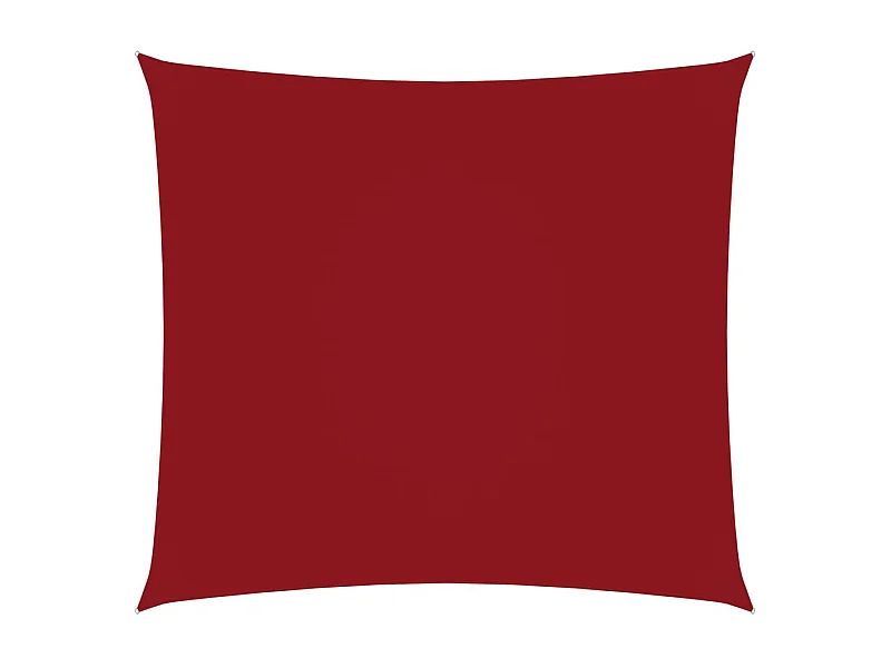 Voile de parasol Tissu Oxford carré 7x7 m Rouge