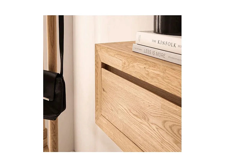 Meuble TV suspendu en chêne massif Venida 100cm