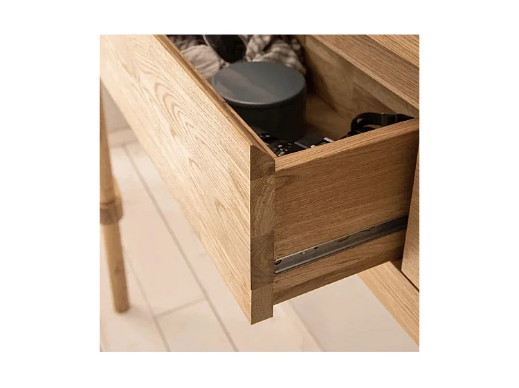 Meuble TV suspendu en chêne massif Venida 100cm