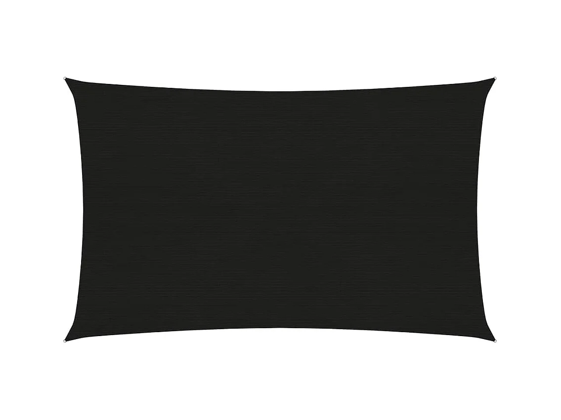 Voile d'ombrage 160 g-m² Noir 5x7 m PEHD