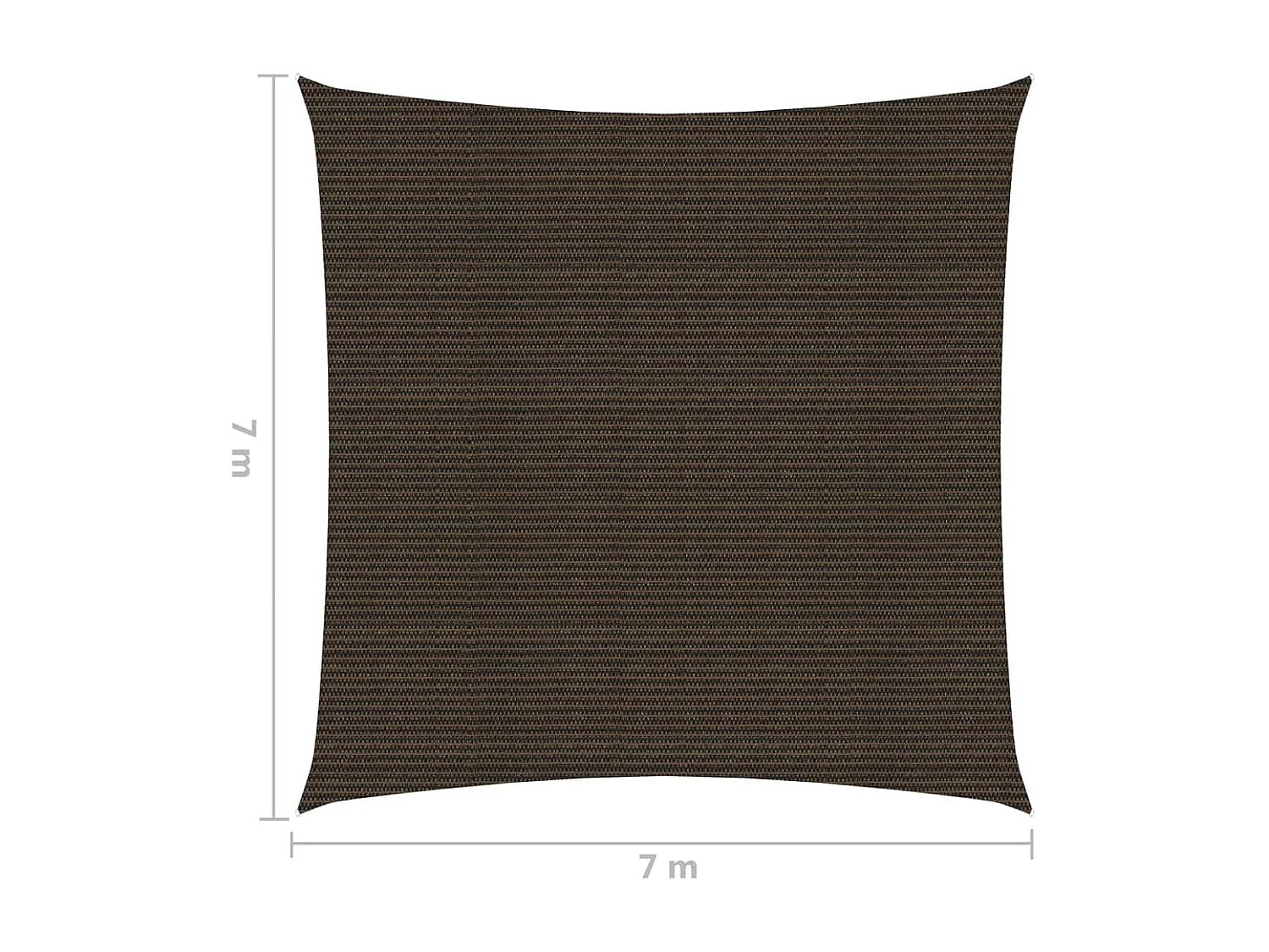 Voile d'ombrage 160 g-m² Marron 7x7 m PEHD