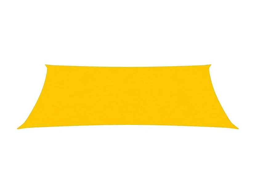 Voile d'ombrage 160 g-m² rectangulaire jaune 4x7 m PEHD