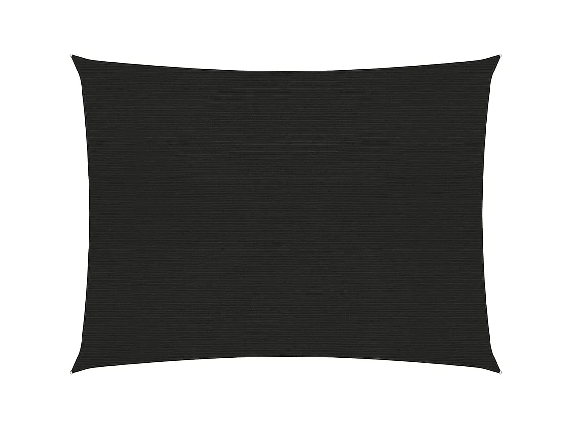 Voile d'ombrage 160 g-m² Noir 5x6 m PEHD