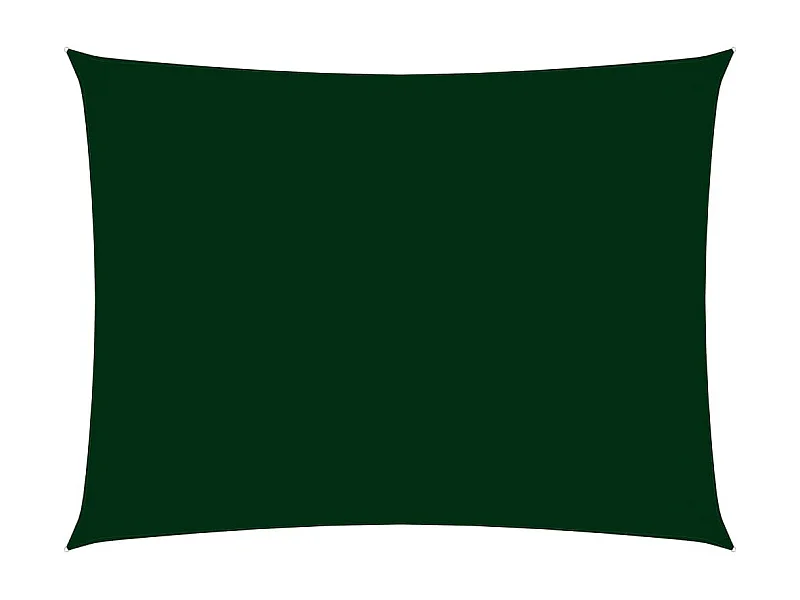 Voile de parasol Tissu Oxford rectangulaire 6x8 m Vert foncé