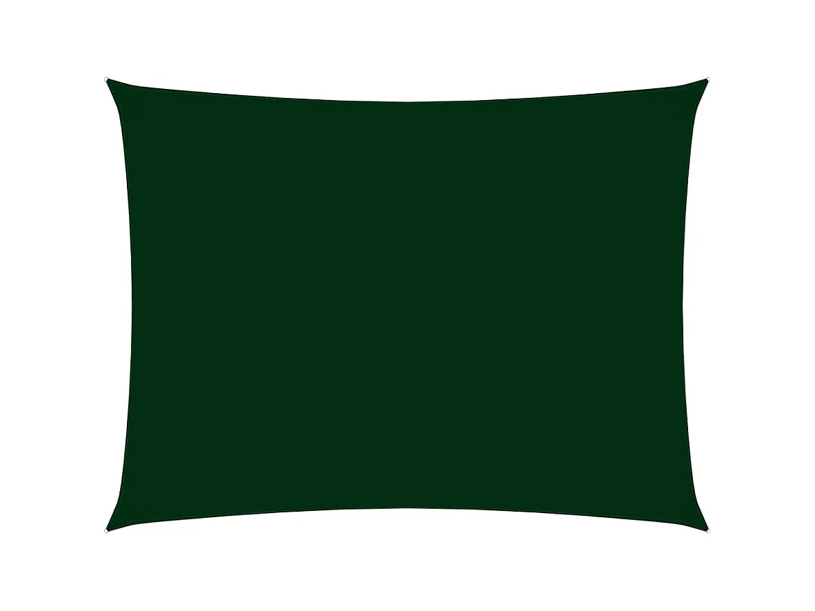 Voile de parasol Tissu Oxford rectangulaire 6x8 m Vert foncé
