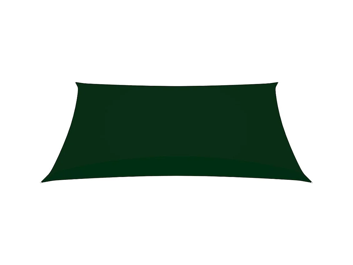 Voile de parasol Tissu Oxford rectangulaire 6x8 m Vert foncé