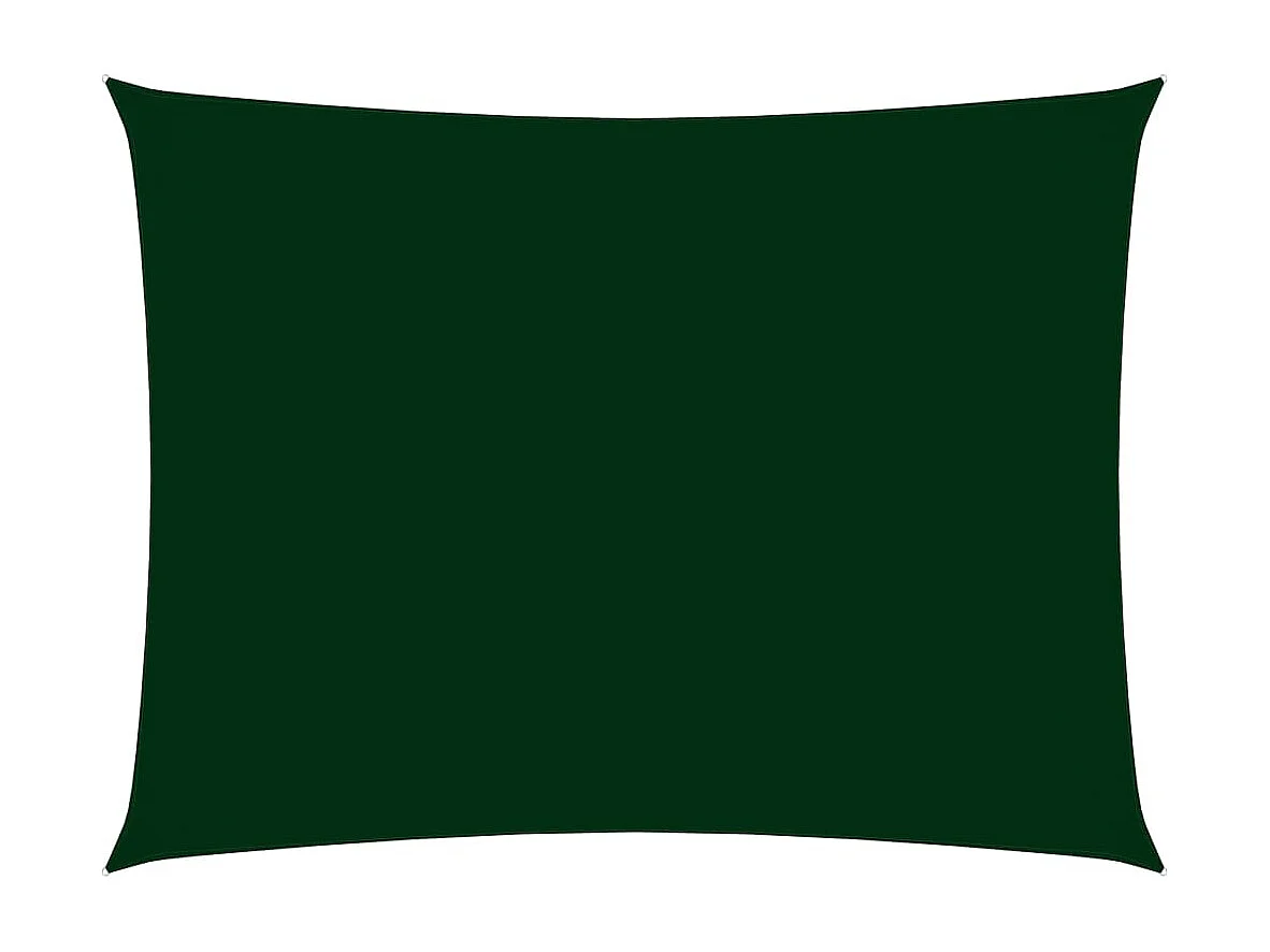 Voile de parasol Tissu Oxford rectangulaire 6x8 m Vert foncé