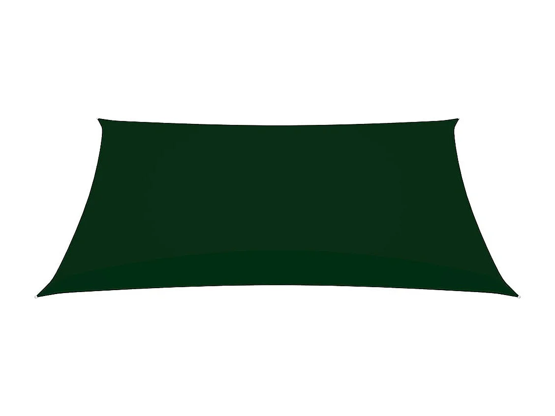 Voile de parasol Tissu Oxford rectangulaire 6x8 m Vert foncé