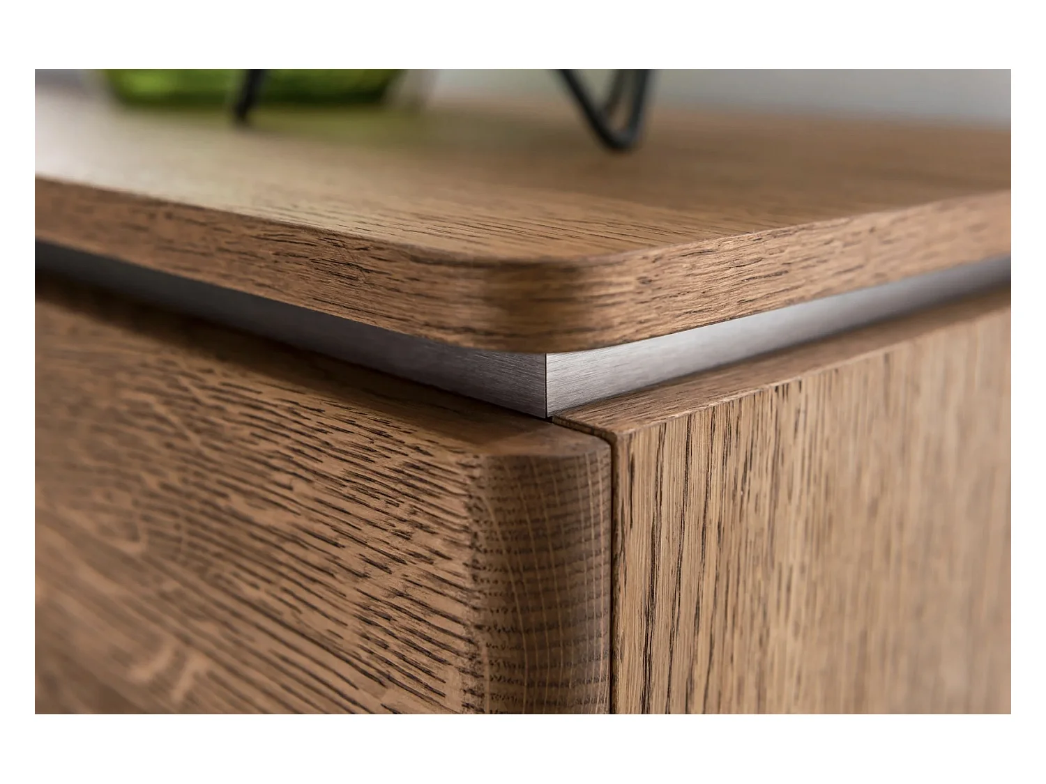 Mueble TV Manky de madera de roble rústico 163cm