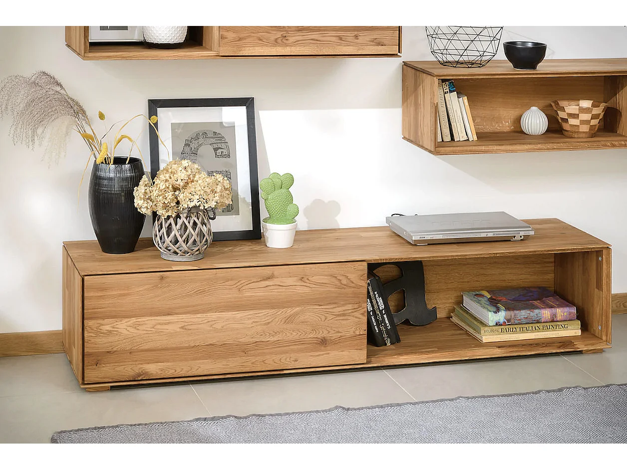 Mueble TV Inka madera maciza de roble 170 cm