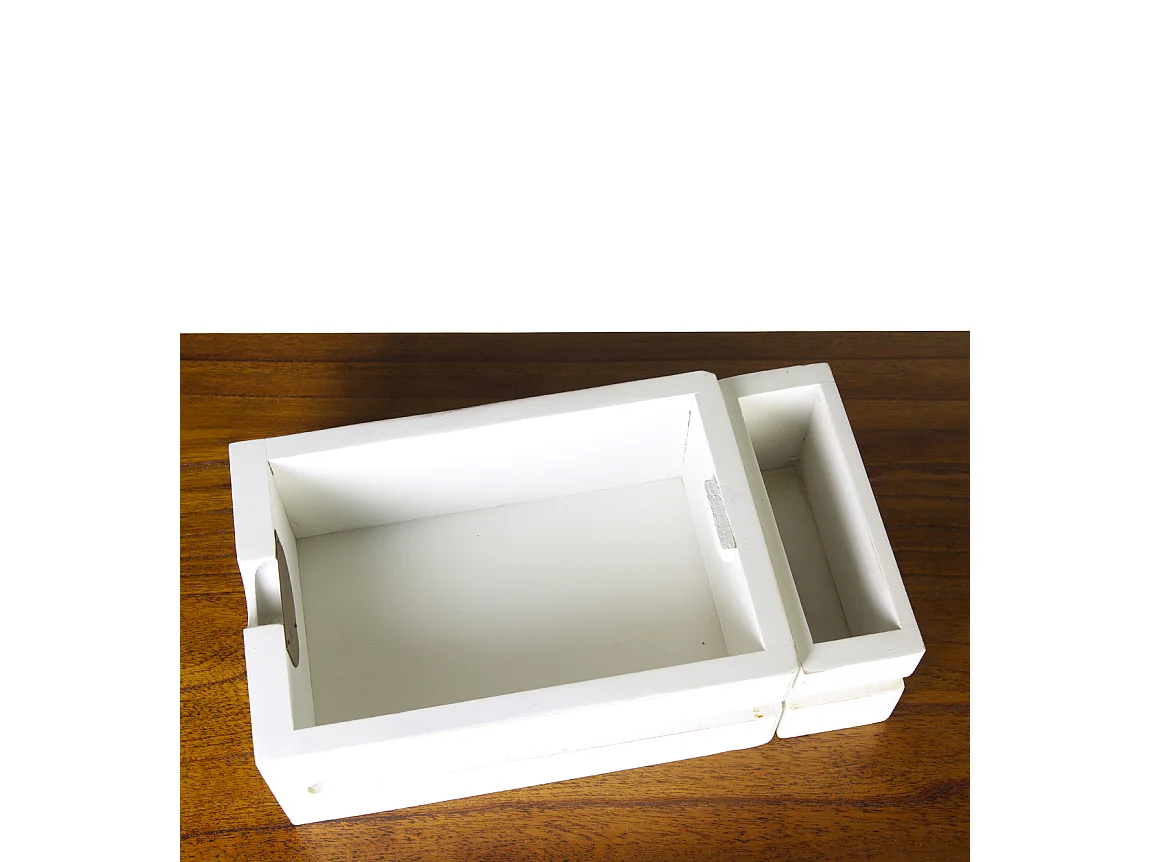 Meuble bas 4 tiroirs et 2 niches bois massif de mindi Kretos 140cm