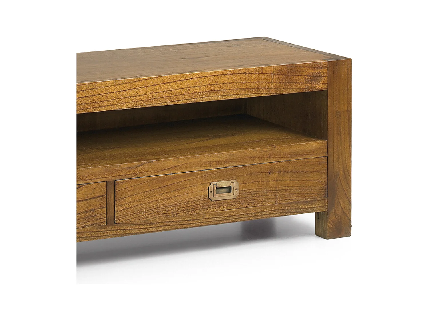 Meuble TV en bois massif de Mindy 3 tiroirs 1 niche Orka 190cm