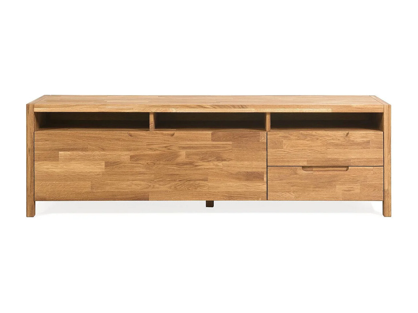 Mueble TV Nelson de roble macizo con 4 cajones 188 cm