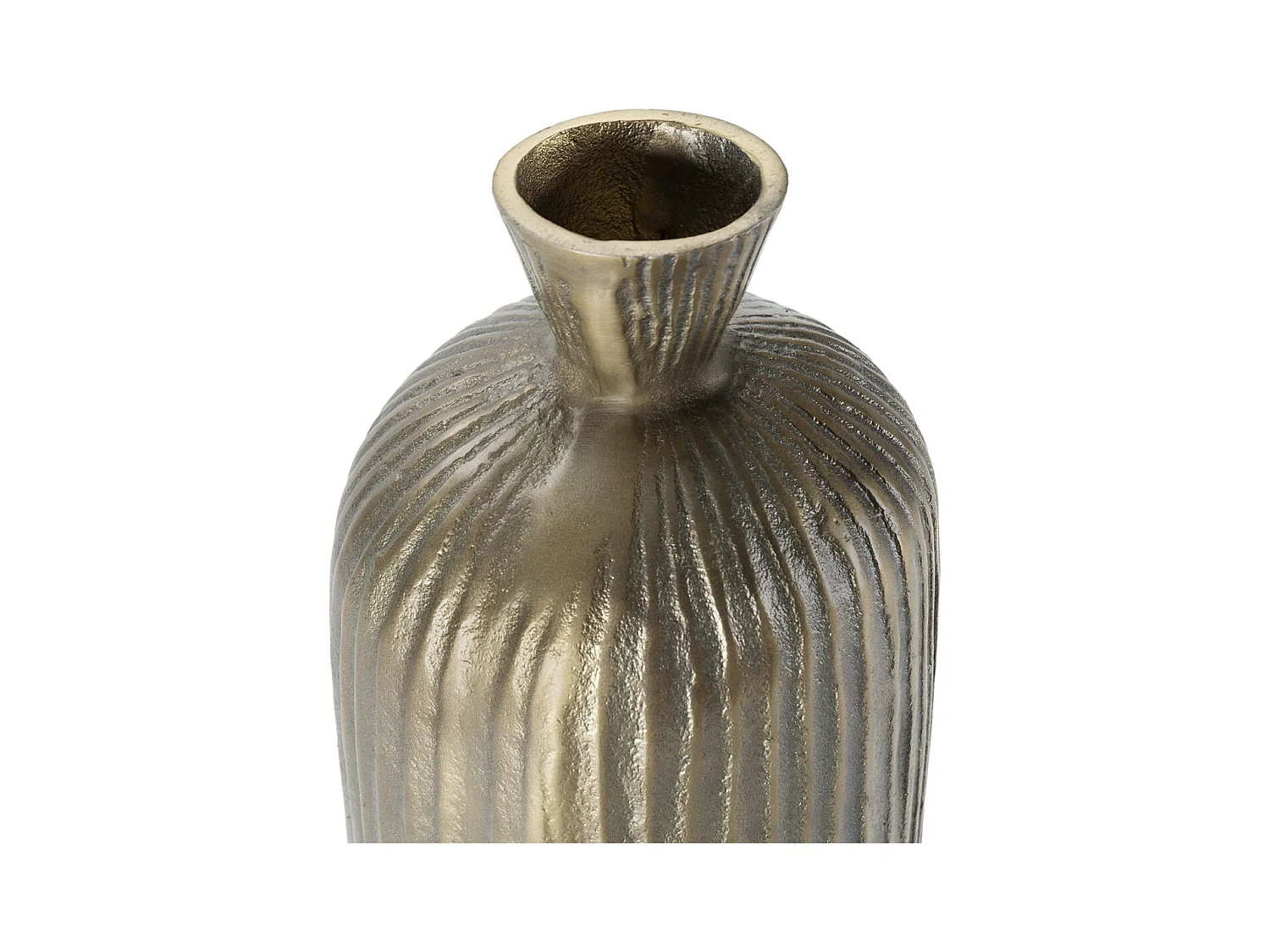 Vase en aluminium doré antique DUVA – H 103cm