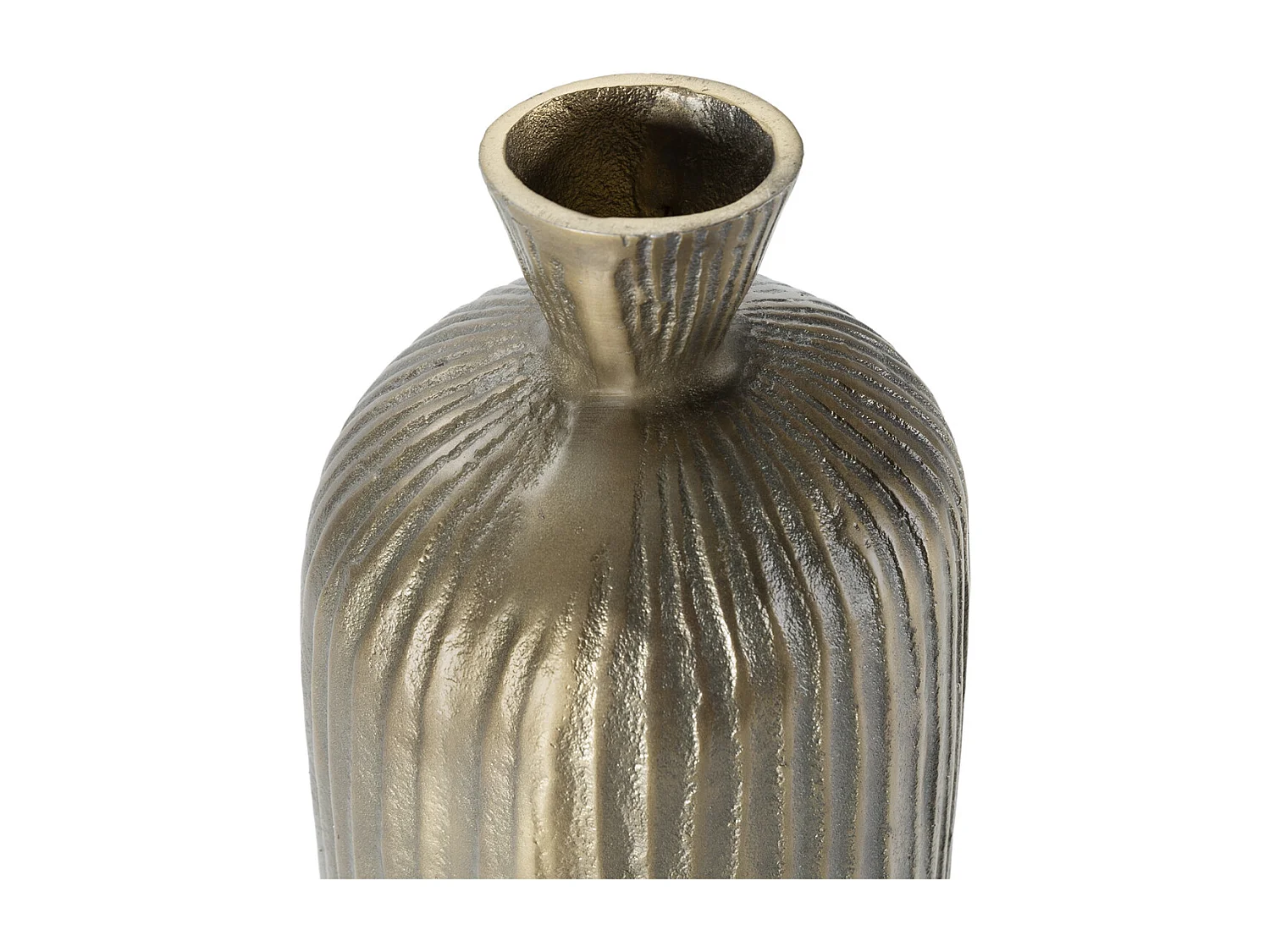 Vase en aluminium doré antique DUVA – H 103cm