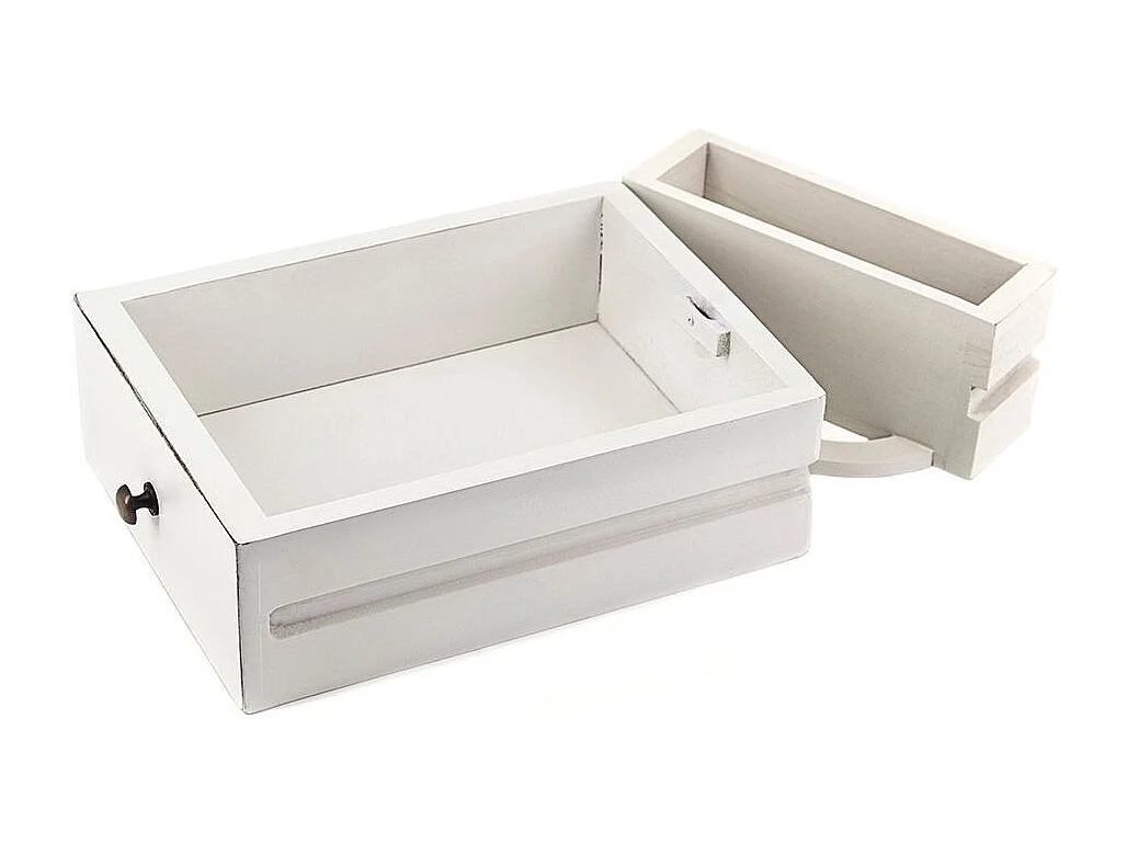 Meuble TV bois massif de mindi blanc Kourame 125cm