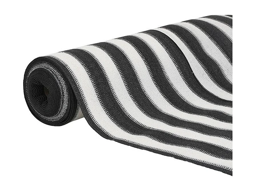 Filet brise-vue anthracite et blanc 1,5x10 m PEHD 195 g-m²