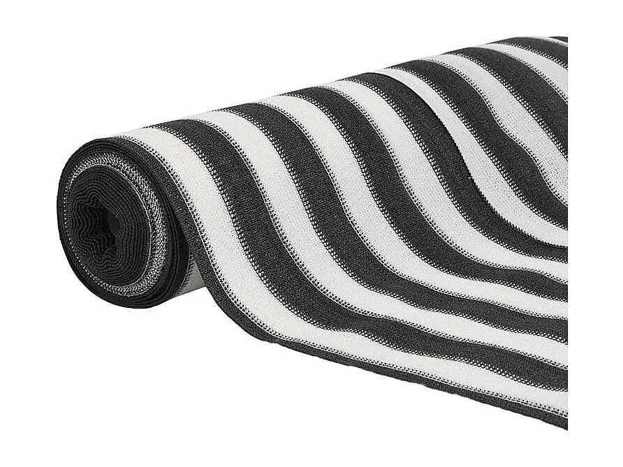 Filet brise-vue anthracite et blanc 1,2x10 m PEHD 195 g-m²