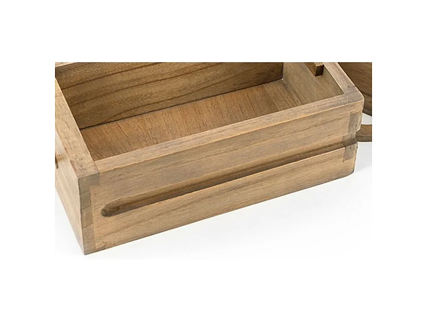 Mueble TV Mindy madera maciza natural 5 cajones 1 hornacina Mazari 160 cm