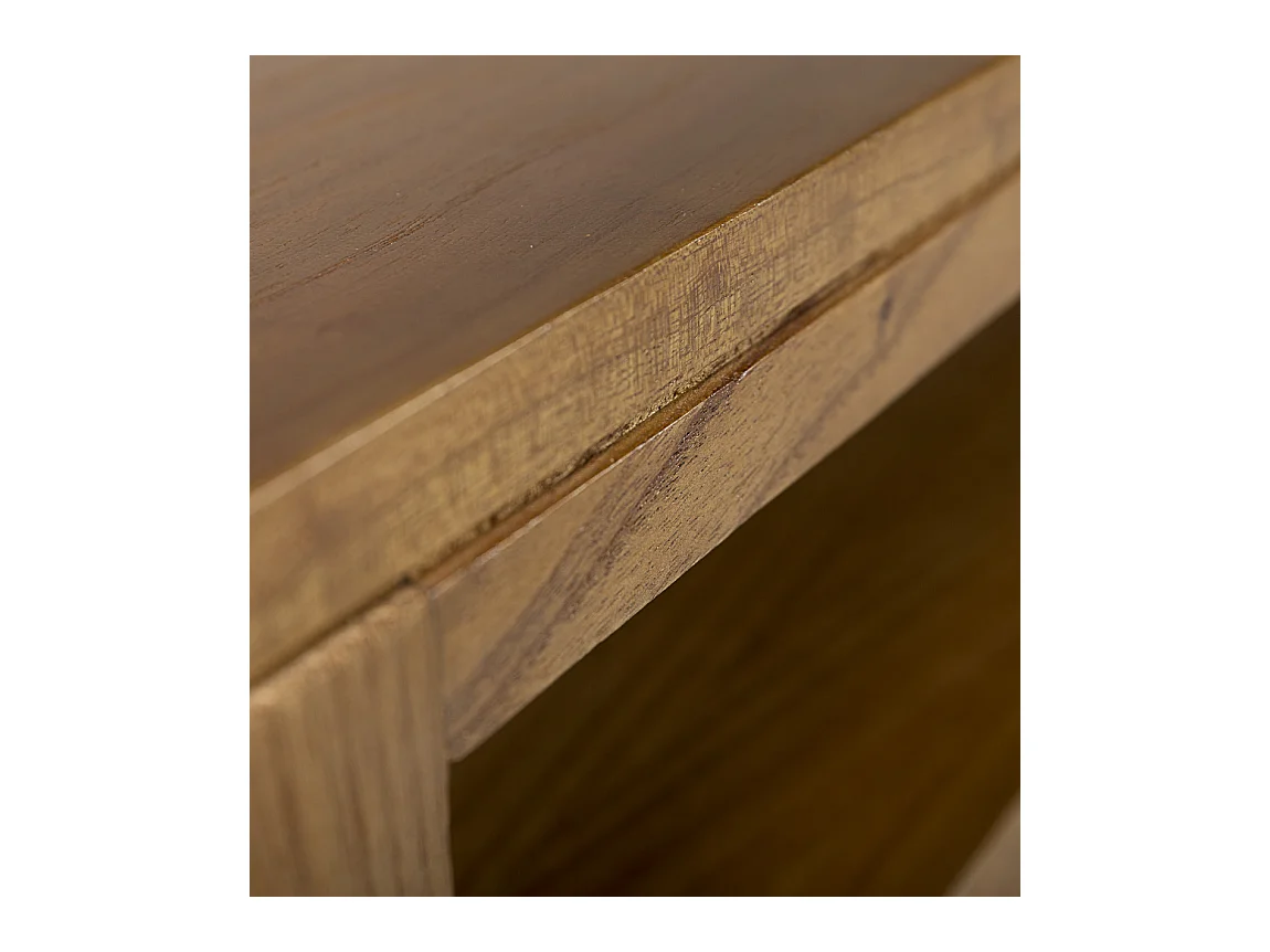 Meuble TV en bois clair massif de Mindy 3 tiroirs Zandhu 150cm