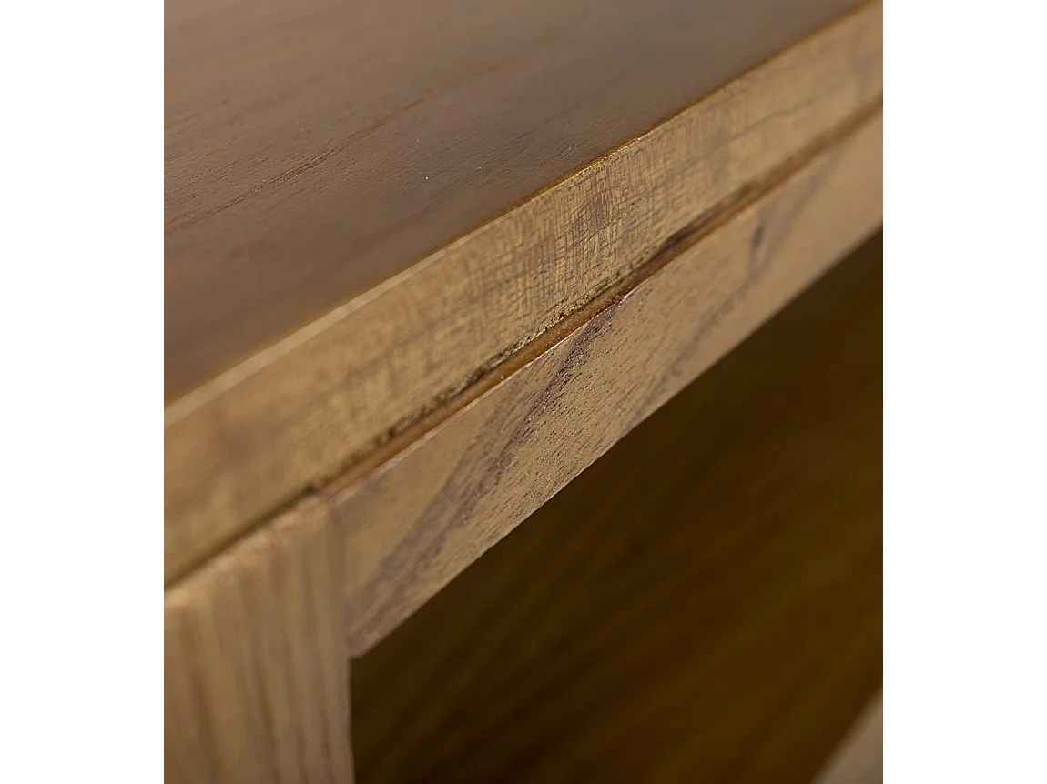 Meuble TV en bois clair massif de Mindy 3 tiroirs Zandhu 150cm