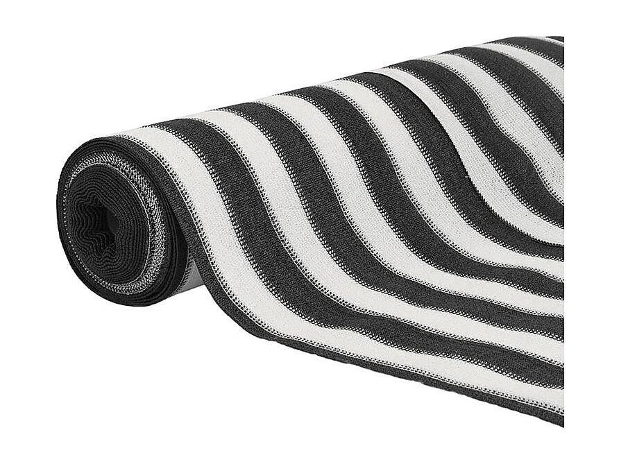 Filet brise-vue anthracite et blanc 2x10 m PEHD 150 g-m²