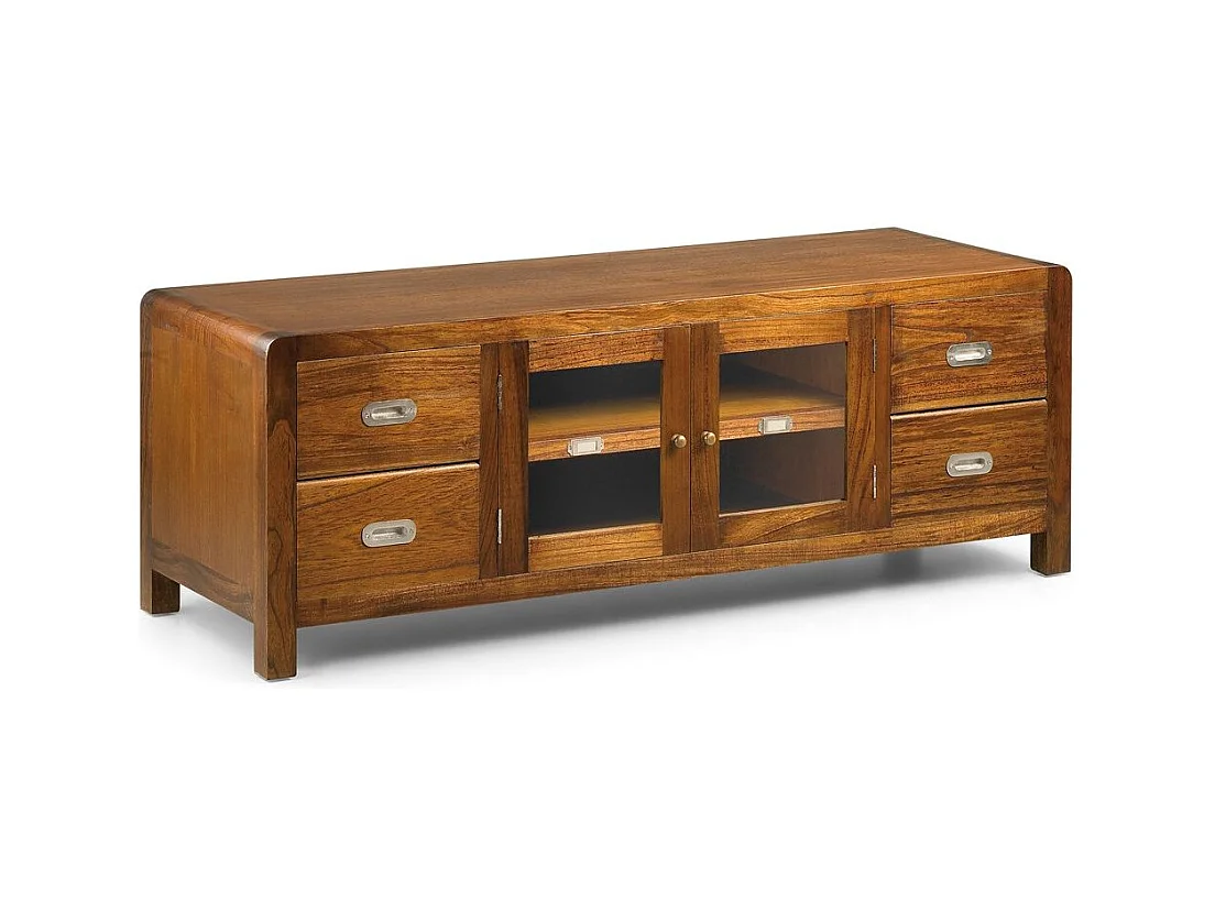 Meuble TV en bois massif de mindy marron SOKY