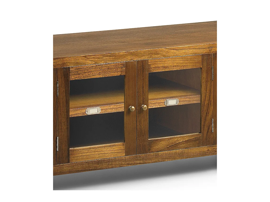 Meuble TV en bois massif de mindy marron SOKY