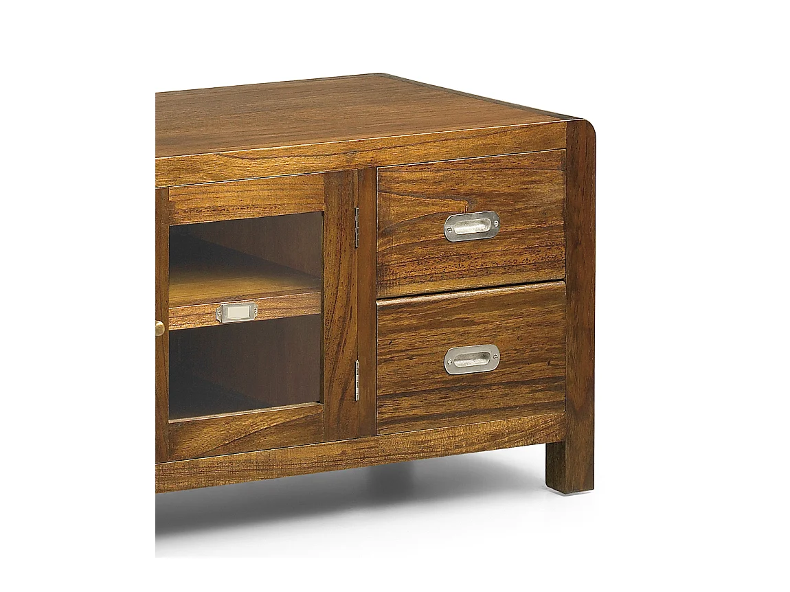 Meuble TV en bois massif de mindy marron SOKY