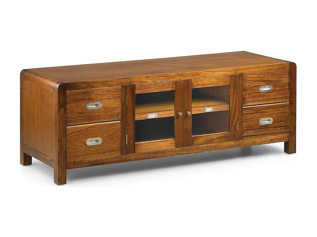 Meuble TV en bois massif de mindy marron SOKY