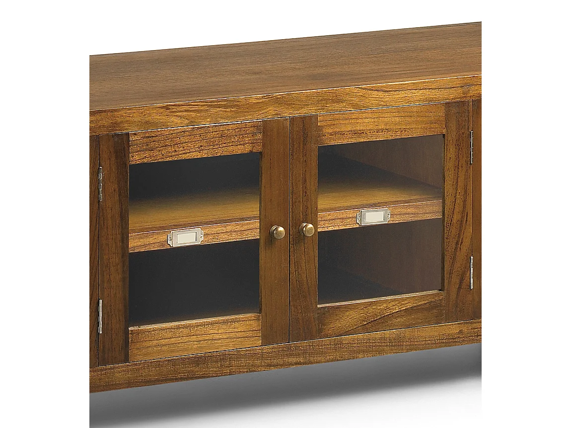 Meuble TV en bois massif de mindy marron SOKY