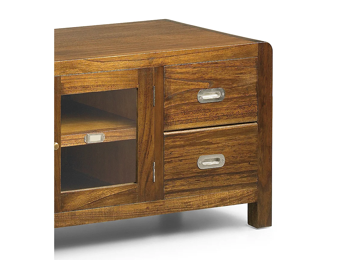 Meuble TV en bois massif de mindy marron SOKY