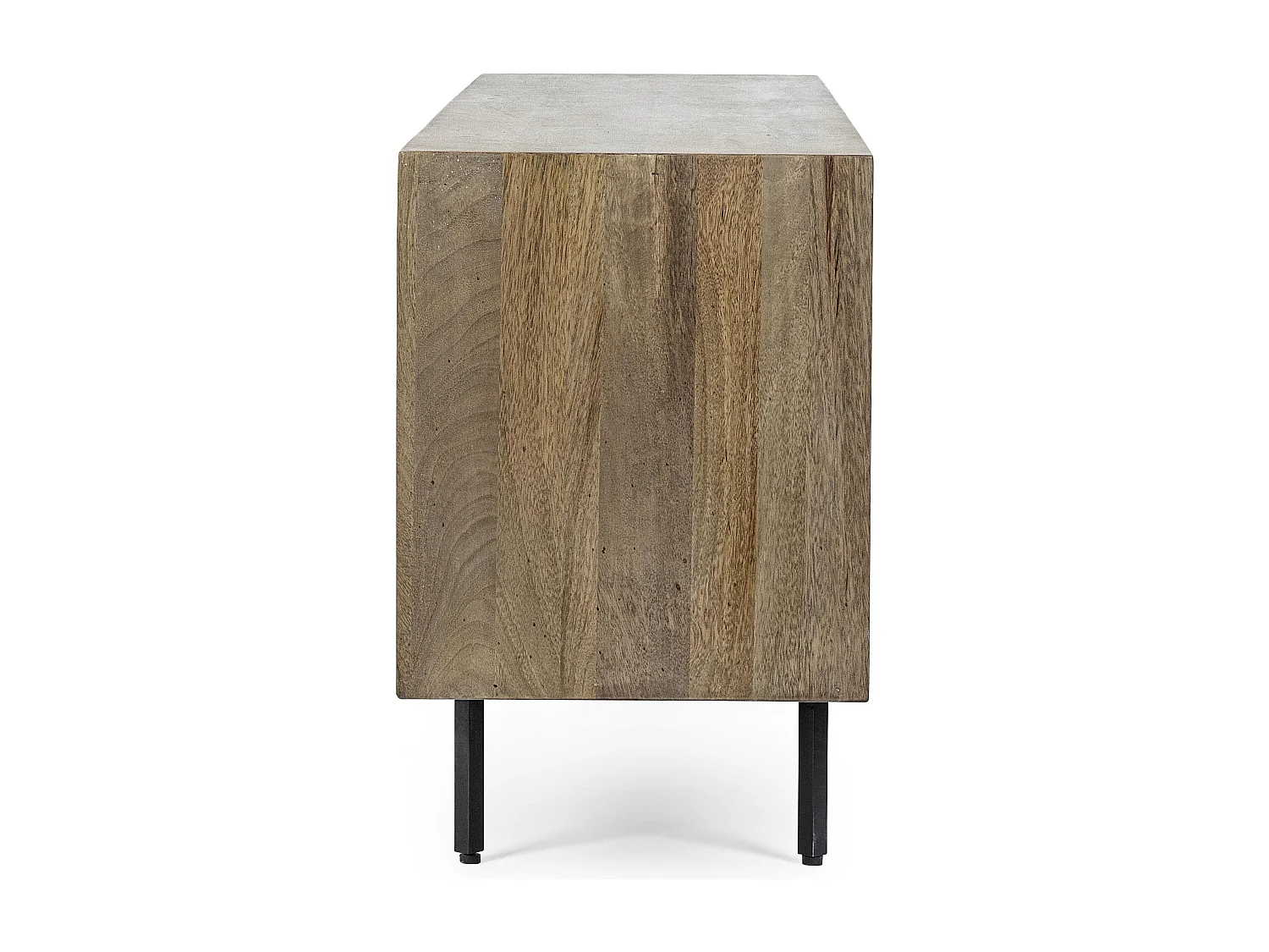 Meuble TV 4 portes en bois massif naturel de manguier Dary 140cm