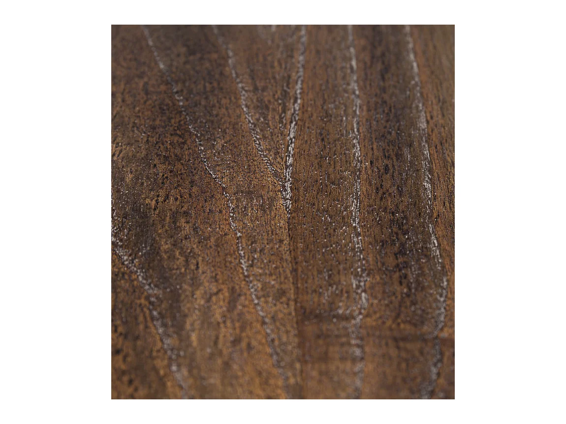 Meuble TV provençal bois massif de mindi blanc et marron Kirest 150cm