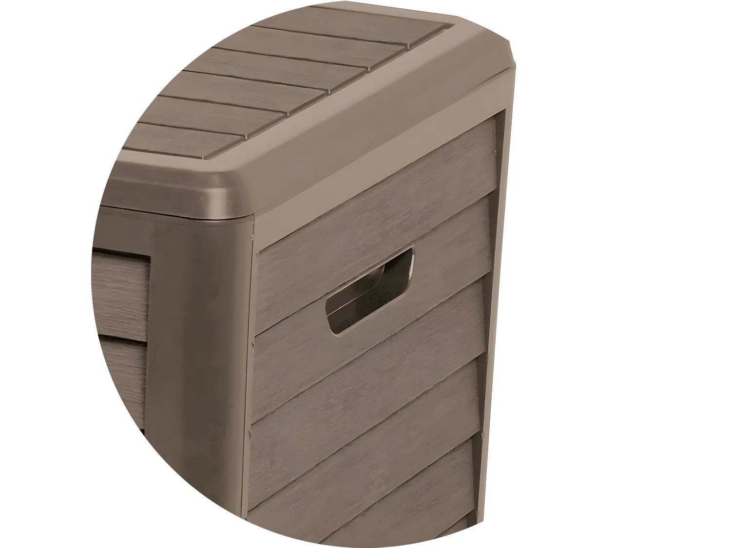 Coffre de rangement Baya - 420 L - Taupe - Eda