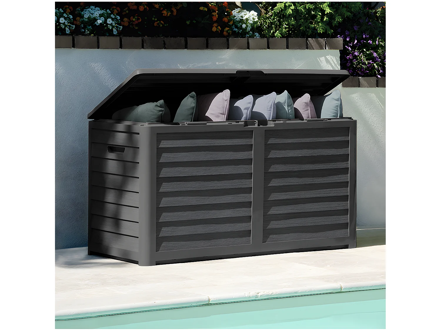 Coffre de rangement Baya - 420 L - Gris foncé - Eda