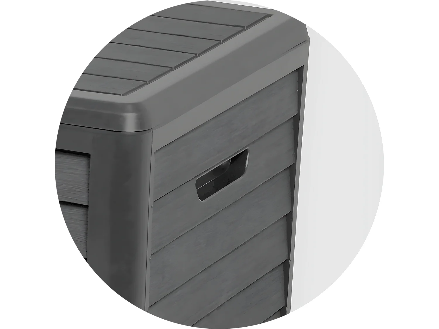 Coffre de rangement Baya - 420 L - Gris foncé - Eda