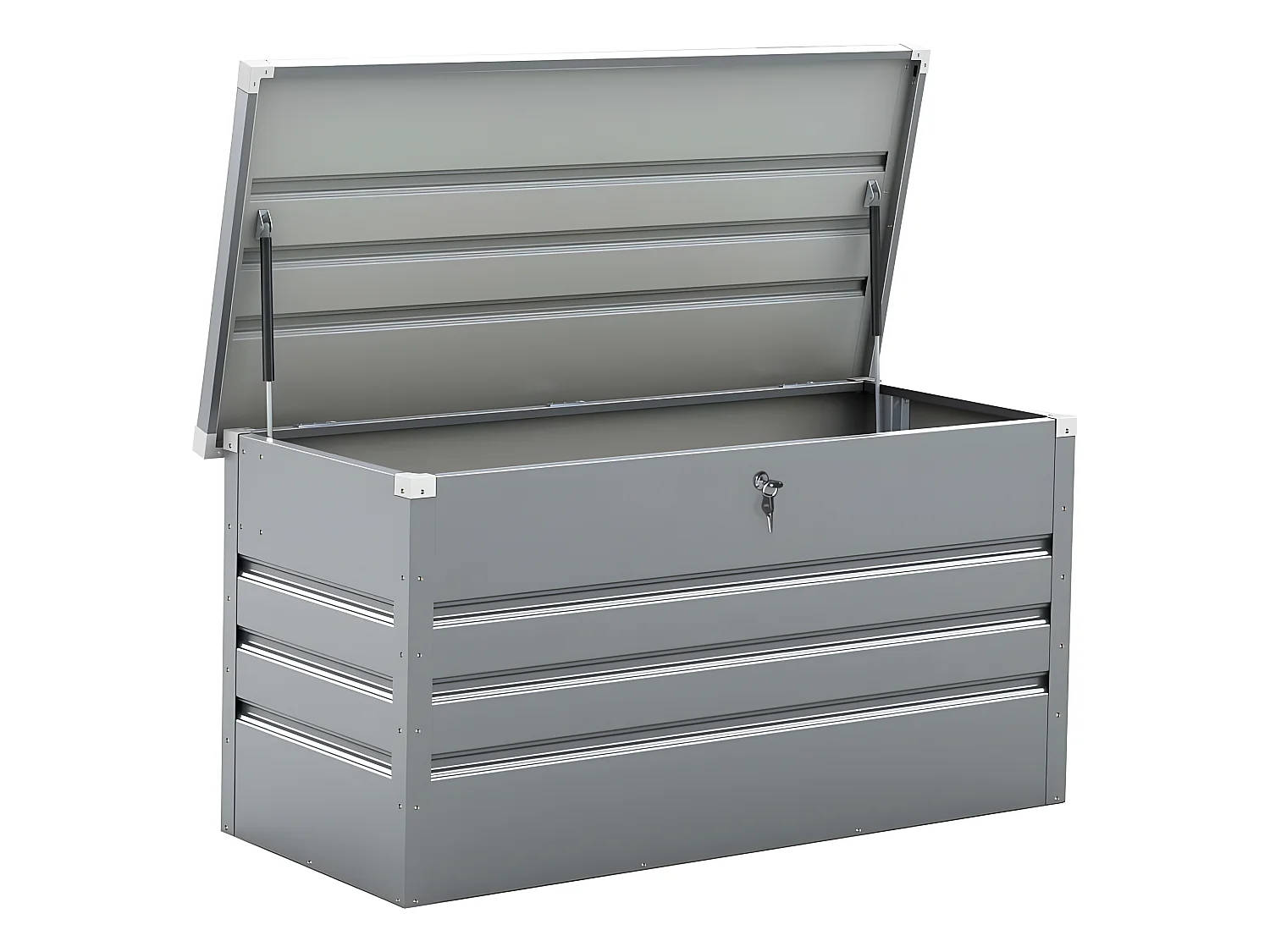 Coffre de Jardin Métal "Store" - 480L - Argent