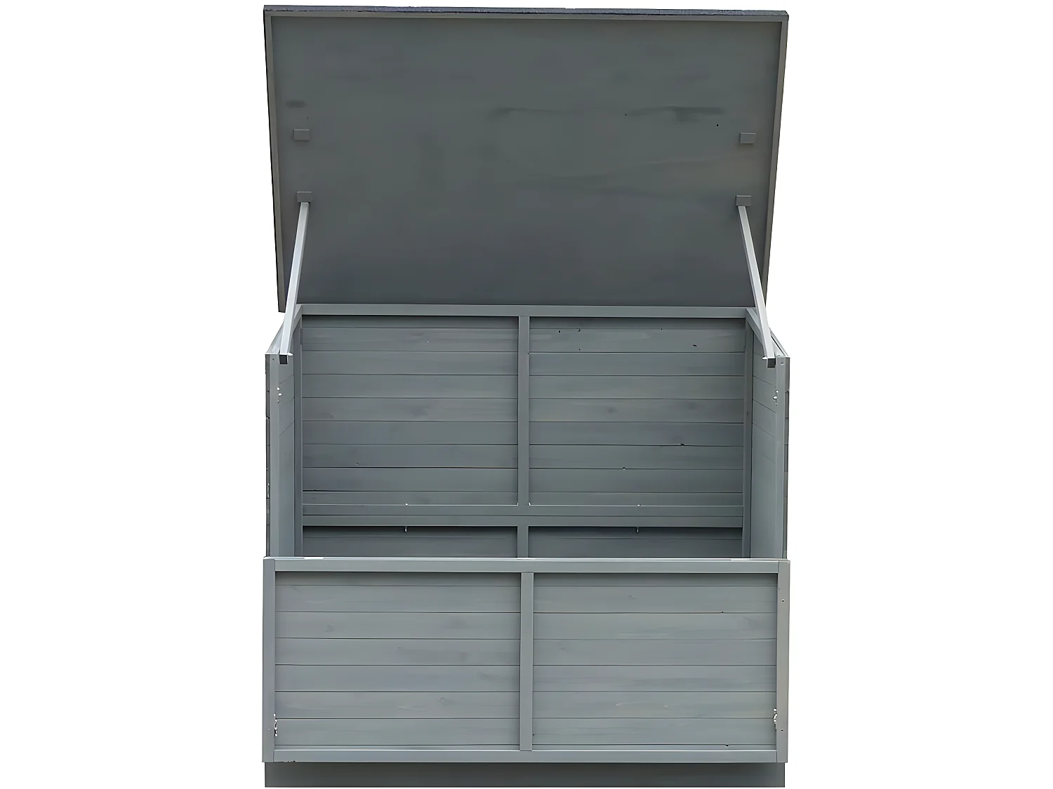 Gartenbox aus Holz "Caja" - 137 x 91 x 121 cm - Anthrazit