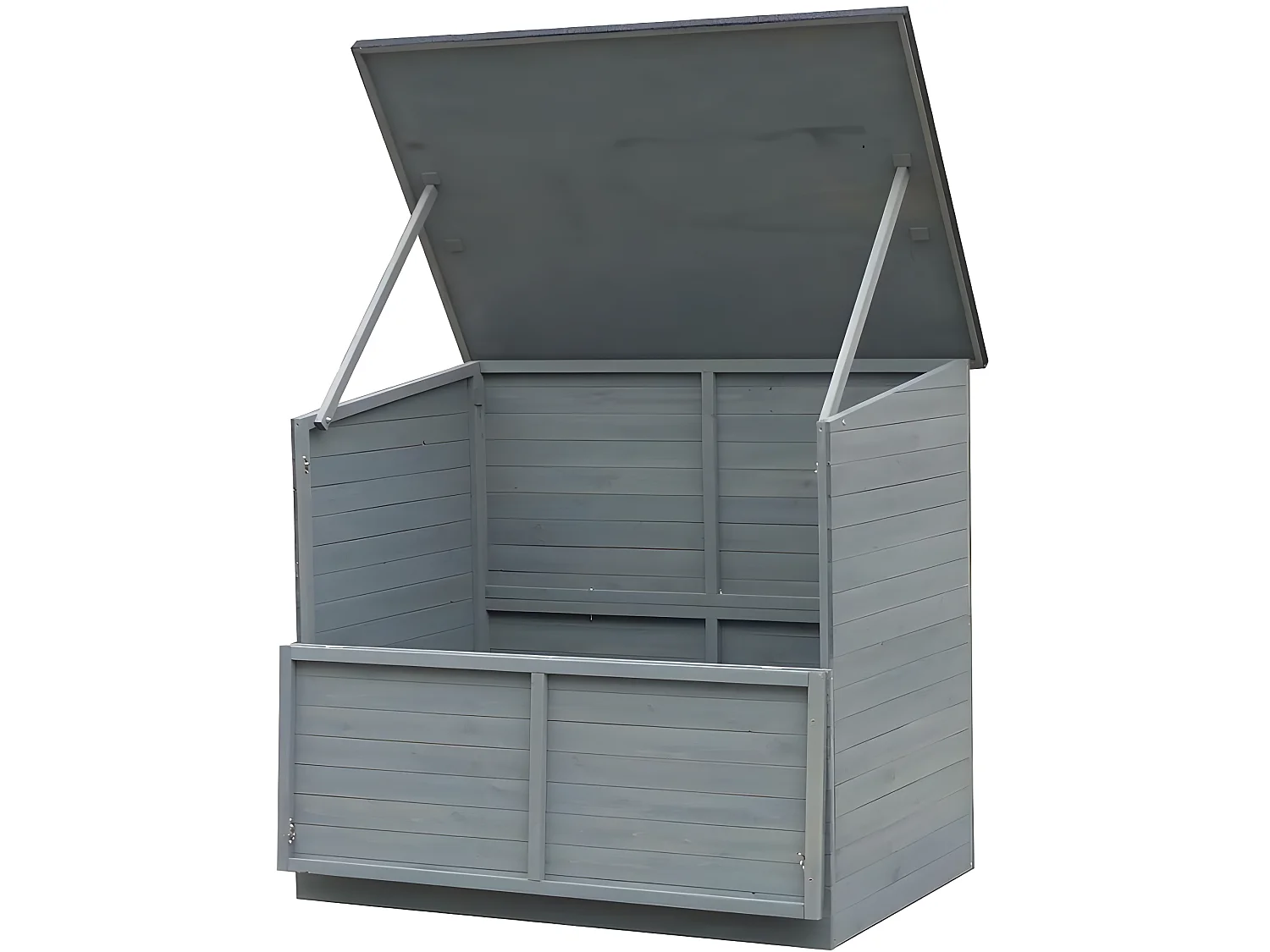 Gartenbox aus Holz "Caja" - 137 x 91 x 121 cm - Anthrazit