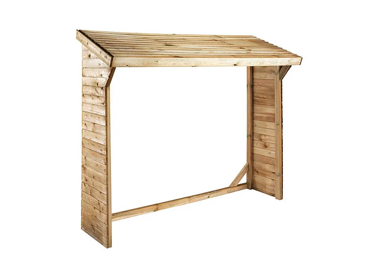 Abrigo de lenha em madeira tratada para 2 metros cúbicos de lenha - 1,58 m²