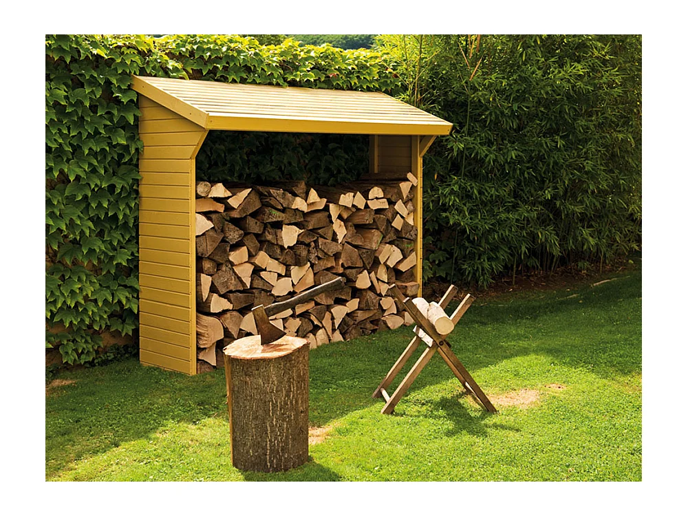 Abrigo de lenha em madeira tratada para 2 metros cúbicos de lenha - 1,58 m²