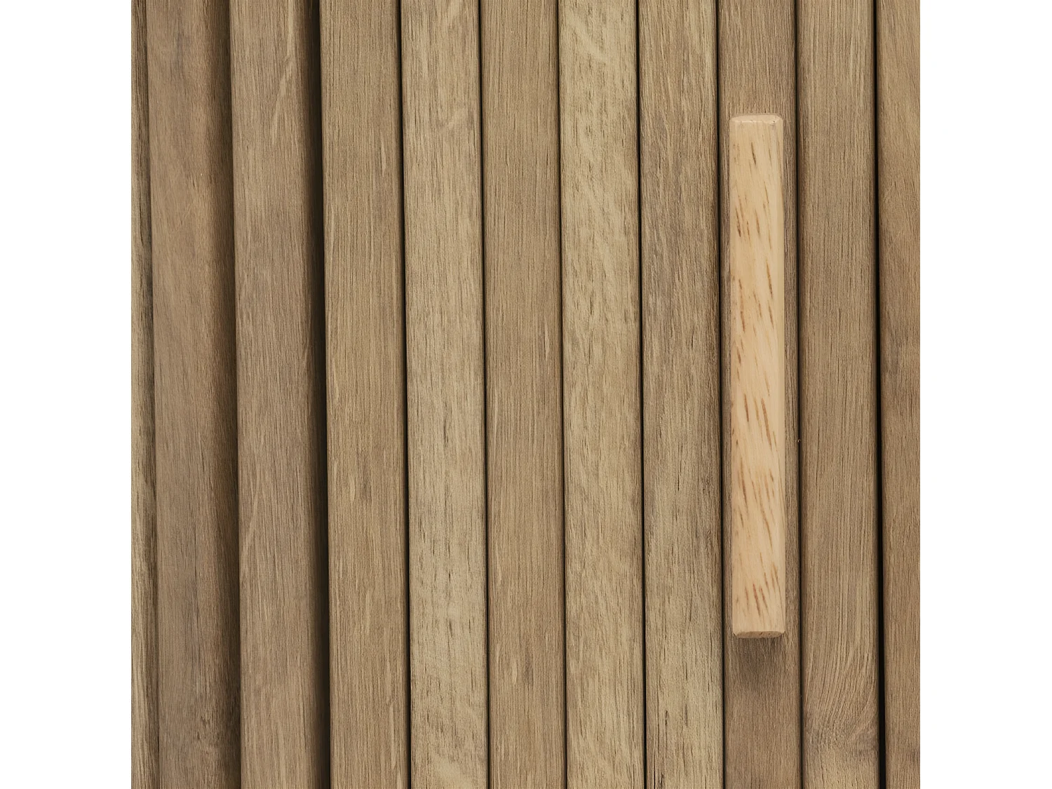 Meuble TV en bois MDF naturel et acier coloris noir - Longueur 80 x Profondeur 40 x Hauteur 53 cm