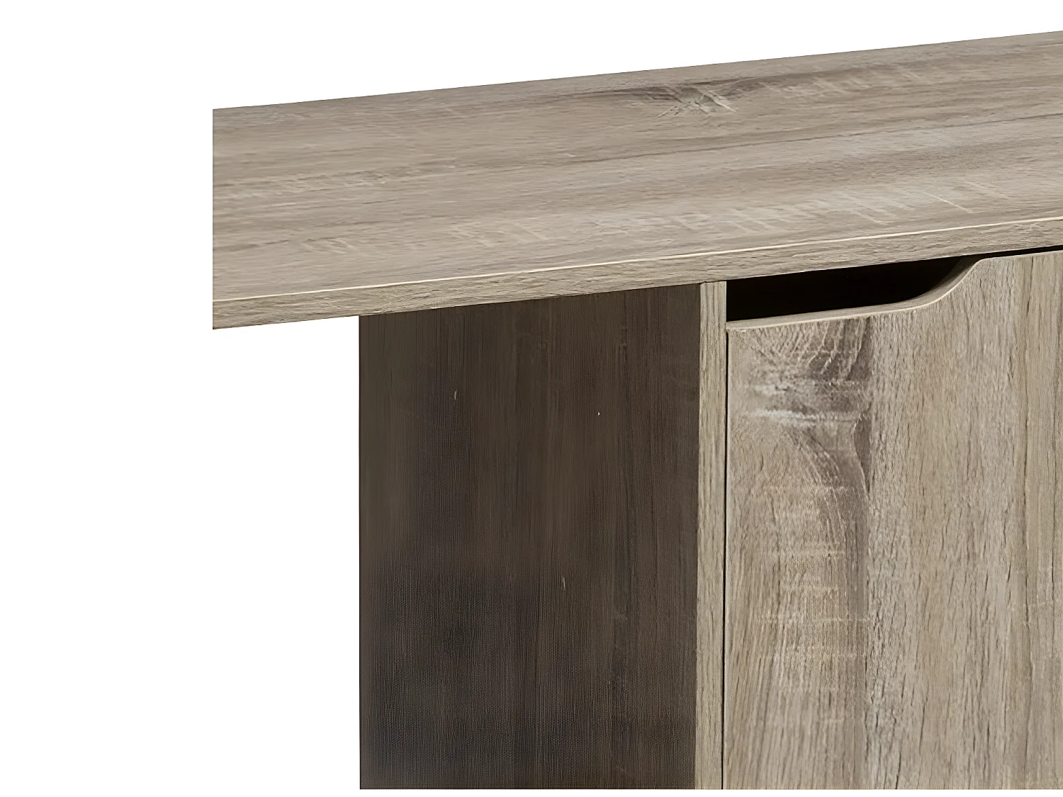 Meuble TV en bois coloris naturel - longueur 100 x Profondeur 32 x Hauteur 47 cm