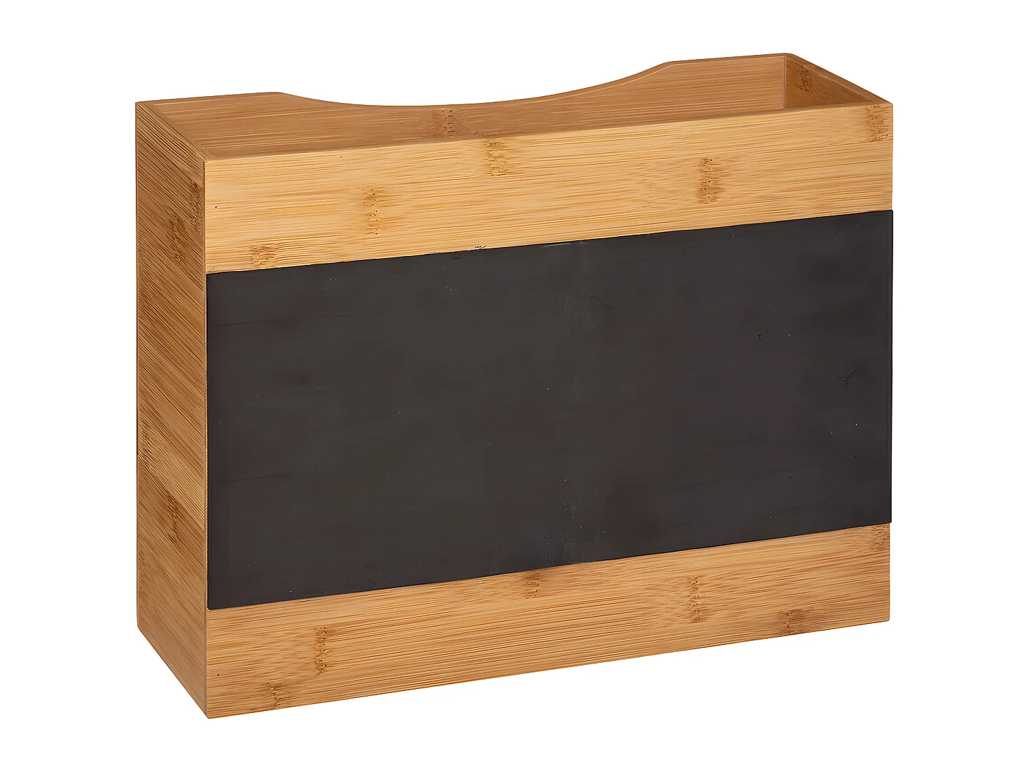 Organisateur de cuisine moyen modèle en bambou coloris naturel - Longueur 31 x Profondeur 9,3 x Hauteur 25 cm