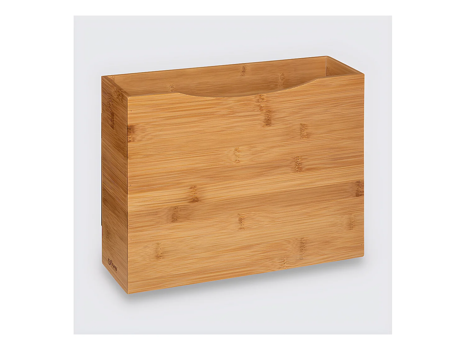 Organisateur de cuisine moyen modèle en bambou coloris naturel - Longueur 31 x Profondeur 9,3 x Hauteur 25 cm