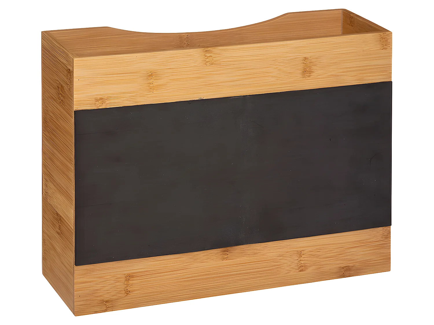 Organisateur de cuisine moyen modèle en bambou coloris naturel - Longueur 31 x Profondeur 9,3 x Hauteur 25 cm