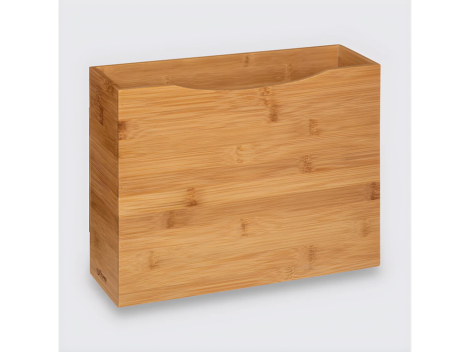 Organisateur de cuisine moyen modèle en bambou coloris naturel - Longueur 31 x Profondeur 9,3 x Hauteur 25 cm