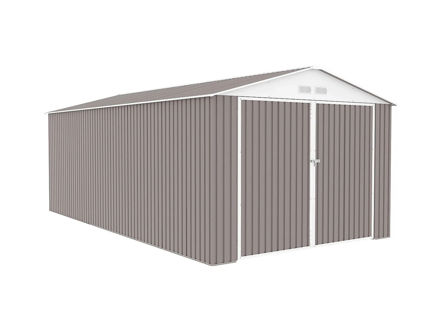 Garagem de metal "Nevada" com porta de batente - 18,56 m² para armazenamento ótimo